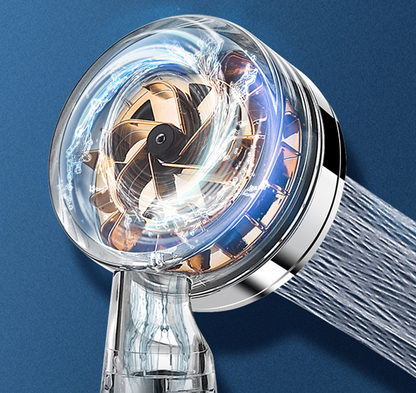 Pressurized Nozzle Turbo Shower Head One-Key Stop Water Saving