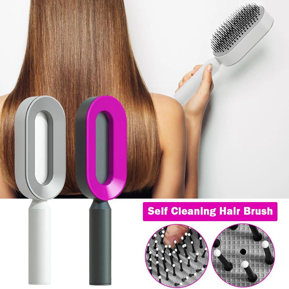 Women Fashion 3D Hair Growth Comb Hairbrush Self-Cleaning Hair Brush Self Cleaning Hair Brush For Women Massage Scalp Promote Blood Circulation Anti Hair Loss Women dealsniper-net