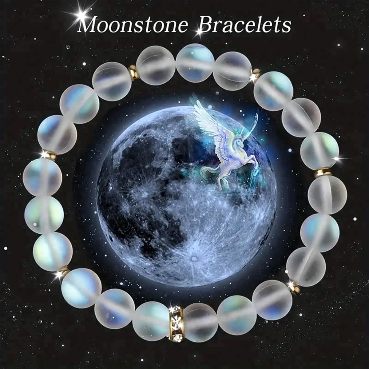 Moonstone Crystal Bracelet Female Shambhala Ball Jewelry dealsniper-net