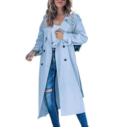 Women's Fashion Casual Solid Color Windbreaker Jacket Women dealsniper-net Sky Blue 2XL