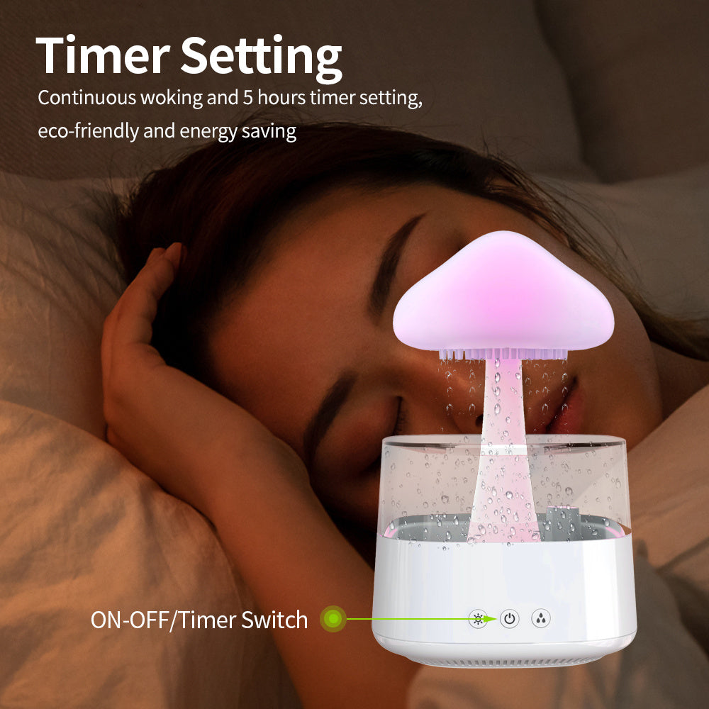 Rain Humidifier Mushroom Humidifier Rain Cloud Humidifier Home Decor dealsniper-net White