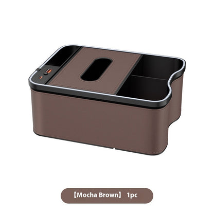 Car Armrest Multifunctional Storage Box Vehicle dealsniper-net Caramel Mocha