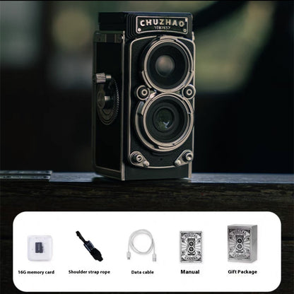 Dual-reverse Digital Camera Retro Portable Mini Small Camera Electronics DealSniper.net Retro Black