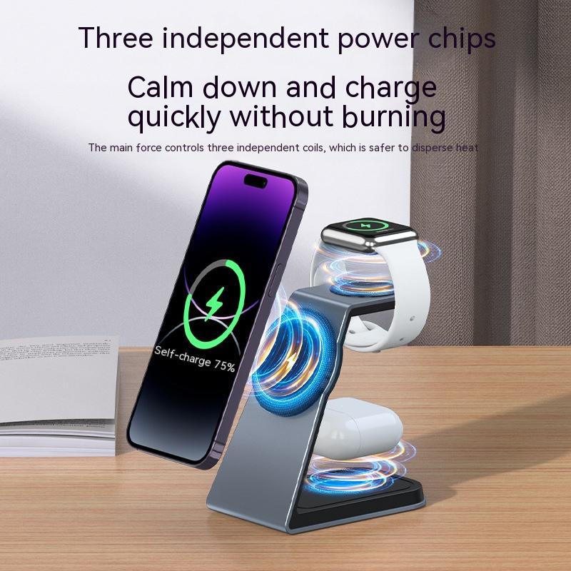 Three-in-one Magnetic Wireless Charger Gadgets Gym From House