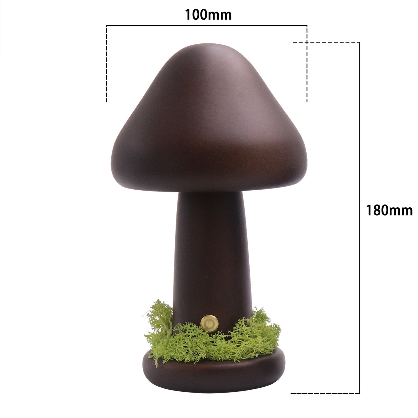 Twisted Mushroom Night Warm Light Touch Night Light Home Decor dealsniper-net Monochrome Warm Light Large Brown Usb Charging