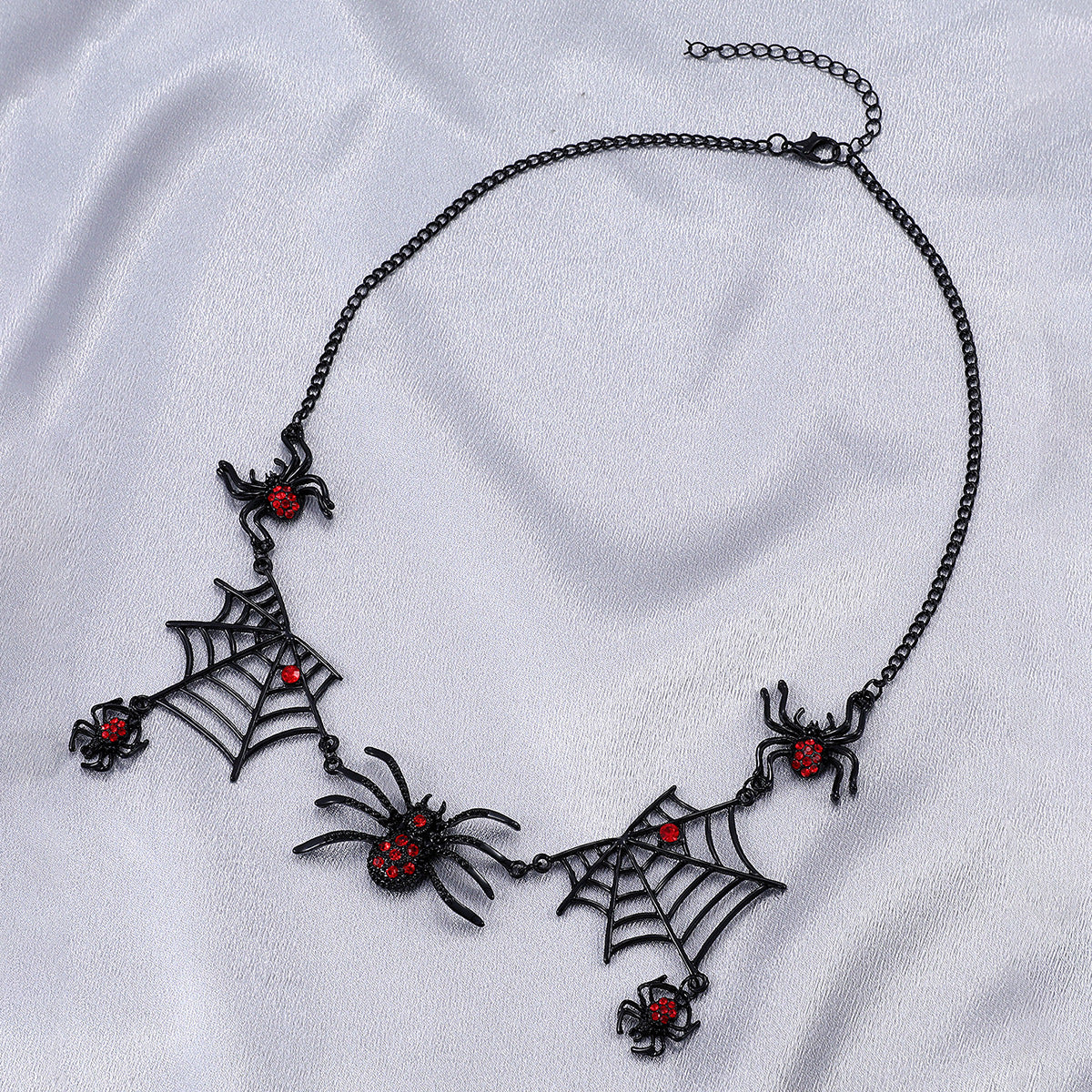 Halloween Spider And Spider Web Necklace Personality Clavicle