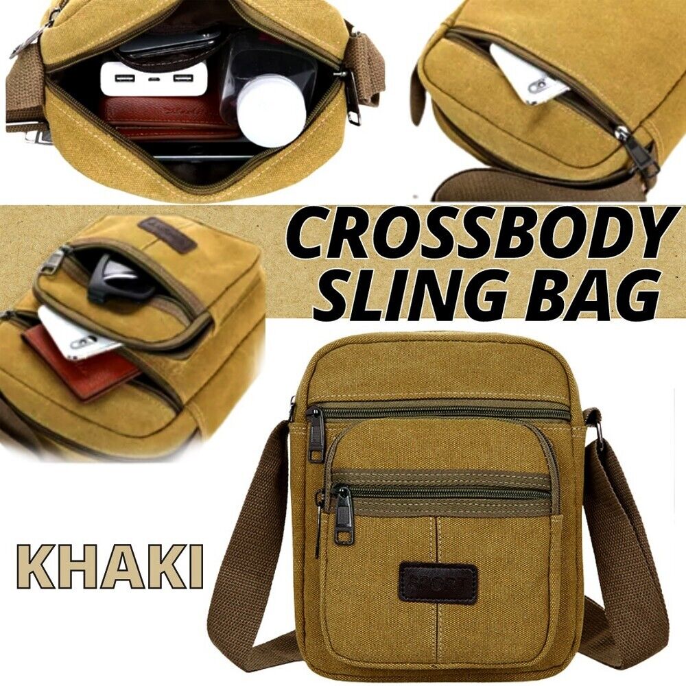Men's Crossbody Messenger Bag Canvas Bags Casual Shoulder Satchel Handbag Pouch Men DealSniper.net