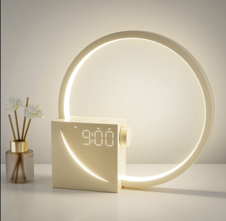 Colorful Atmosphere Moon Light Clock Wake Up Light Breathing Light Home Decor Gym From House