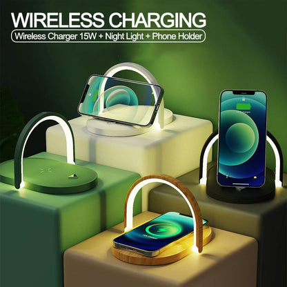 3 In 1 Foldable Wireless Charger Night Light Wireless Charging Light Gadgets dealsniper-net