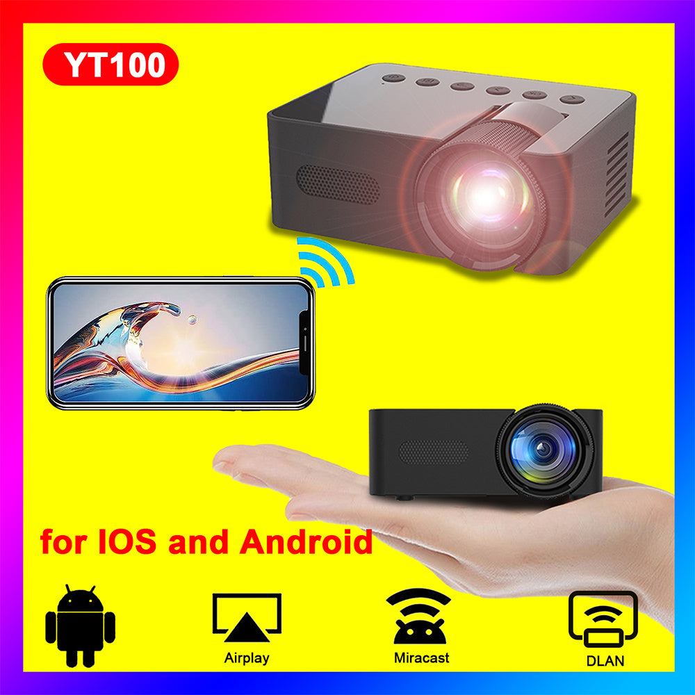 YT100 Home Mini Portable Projector USB Power Supply Gadgets dealsniper-net