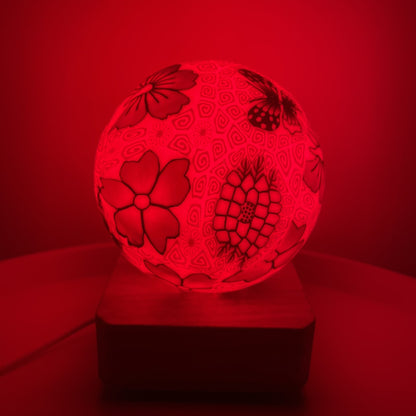 Glass Ball Lamp USB Plug In LED Colorful Dimming Soft Ceramic Glass Decorative Lamp