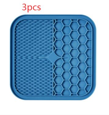 Suction Cup Licking Pad Anti-Choking Slow Food Basin Pets dealsniper-net Blue S 3PCS