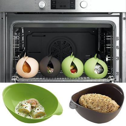 Home Kitchen Silicone Steamer Microwave Steamer Oven Bowl Kitchen DealSniper.net