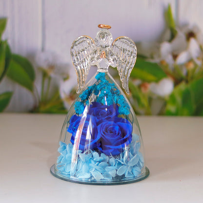 Eternal Flower Gift Box Angel Glass Cover Dried Rose Gift Box