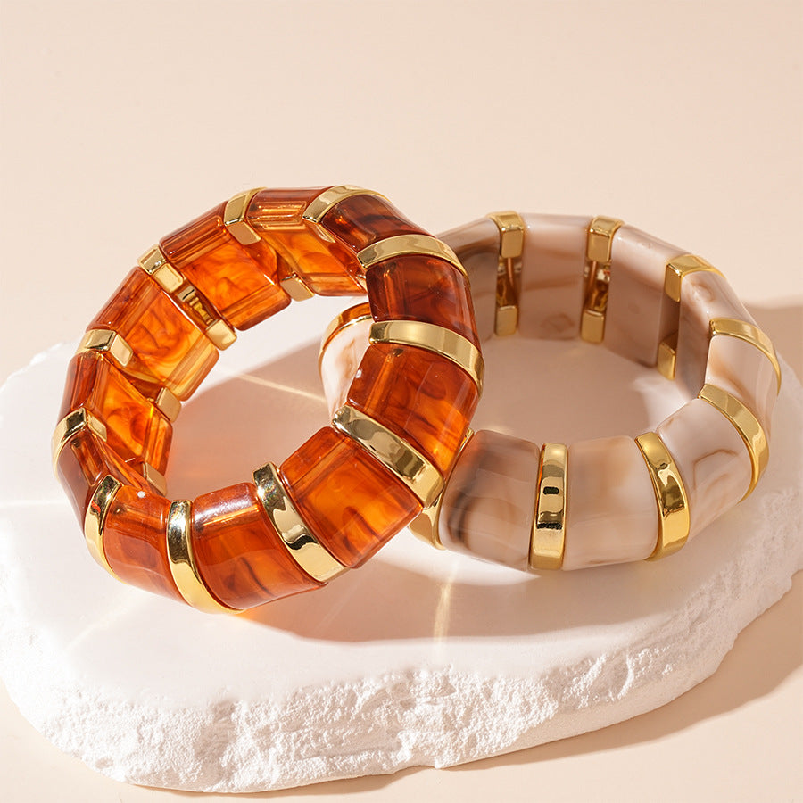 Ins Fashion Acrylic Bracelet Temperament Geometric Jewelry Jewelry DealSniper.net
