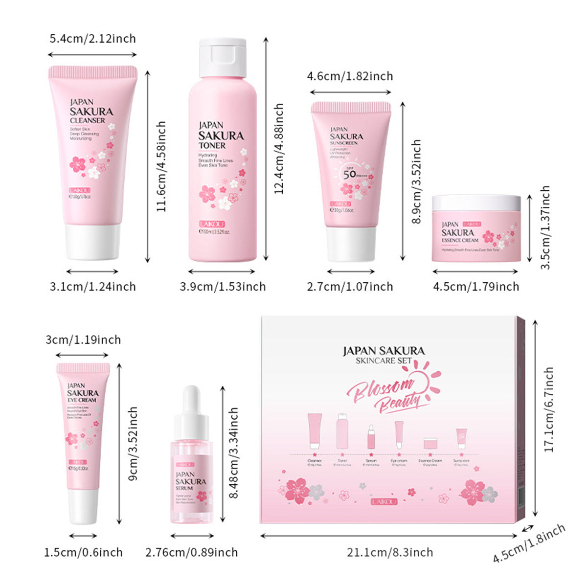 Skin Care Set JAPAN SAKURA Women Beauty Gift Sets Beauty dealsniper-net