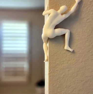 Unique Climber Sculpture Wall Decor Climber Wall Decoration Home Decor DealSniper.net Right Pure White