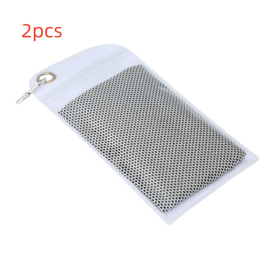 Mountaineering Bag Cooling Ice Feeling Cold Feeling Towel Ice-cold Towel Sports DealSniper.net Light Gray 2pcs Rounded corners 30x90cm