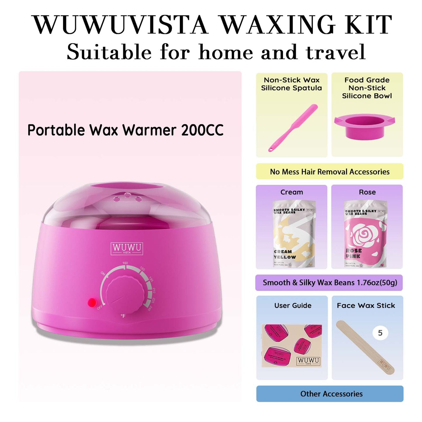 Waxing Kit 11 Items WUWUVISTA Hair Removal Wax Kit Wax Beauty dealsniper-net