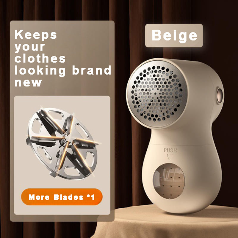 New Lint Remover Electric Hairball Trimmer Smart LED Digital Display House dealsniper-net Beige USB