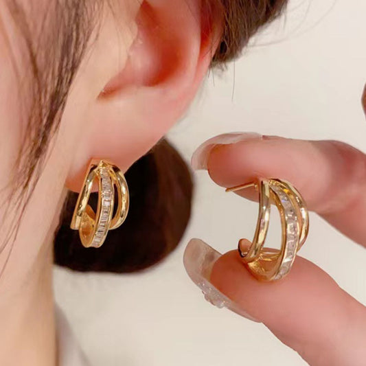 New Trendy Women's High-grade Earrings 925 Jewelry dealsniper-net