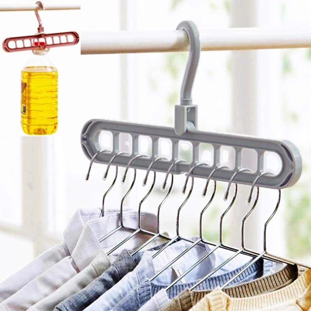 9-hole Clothes Hanger Organizer Space Saving Hanger House DealSniper.net