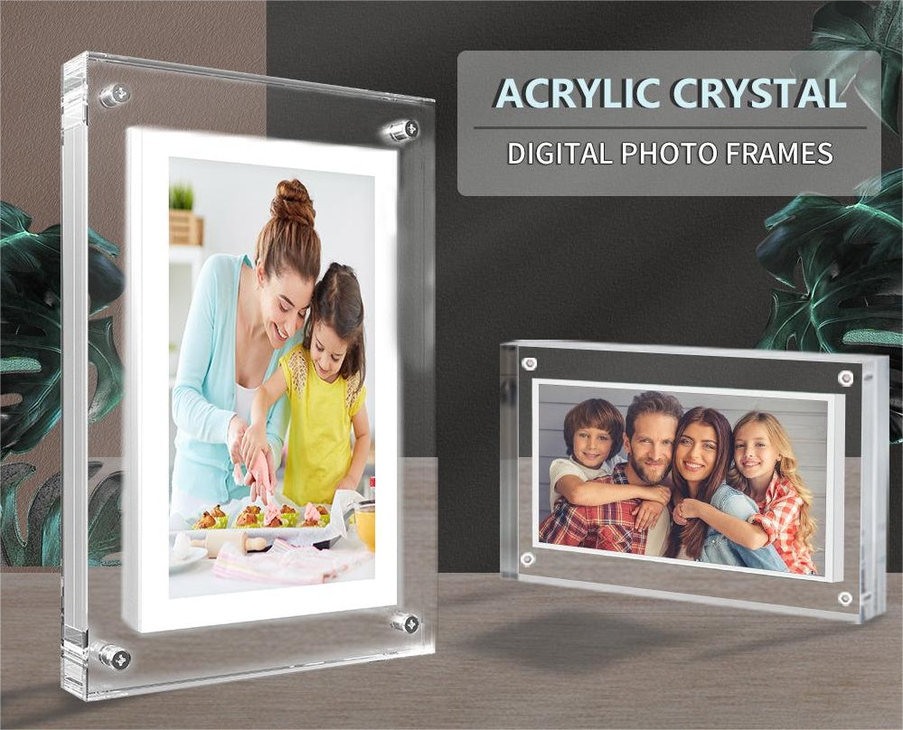 Acrylic Digital Photo Video Frame Battery New Home Decor Gym From House