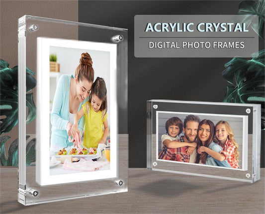 Acrylic Digital Photo Video Frame Battery New Home Decor Gym From House