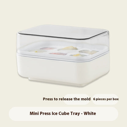 Mini Press Silicone Ice Tray Easily Removable Kitchen DealSniper.net White