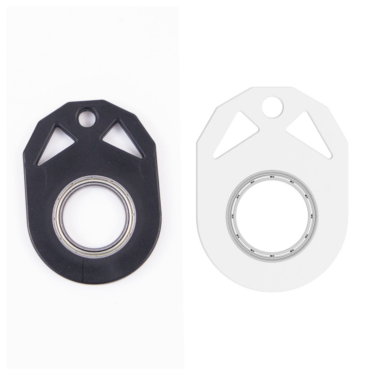 Creative Fidget Spinner Toy Keychain Hand Spinner Anti-Anxiety Toy Deals dealsniper-net Black White 17mm 1PC