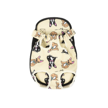 Go Out Portable Chest Shoulder Pet Bag Breathable Travel Pet Bag Pets Gym From House Beige Puppy M