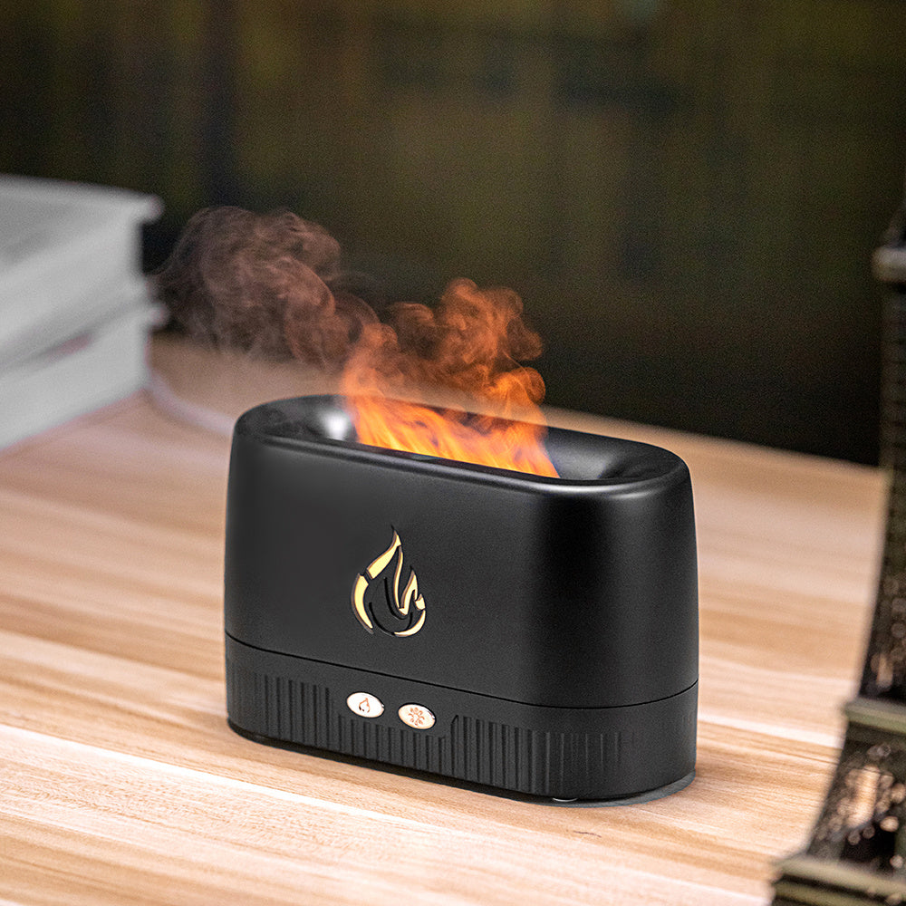 Factory Price Flame Humidifier Aroma Diffusers Machine Home Bedroom House DealSniper.net