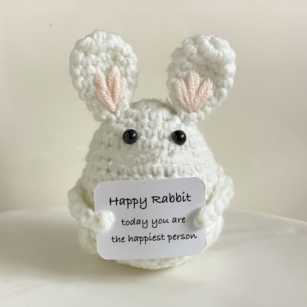 Funny Animal Crocheted Toy Creative Gift Kids dealsniper-net Little Bunny Plus Keychain