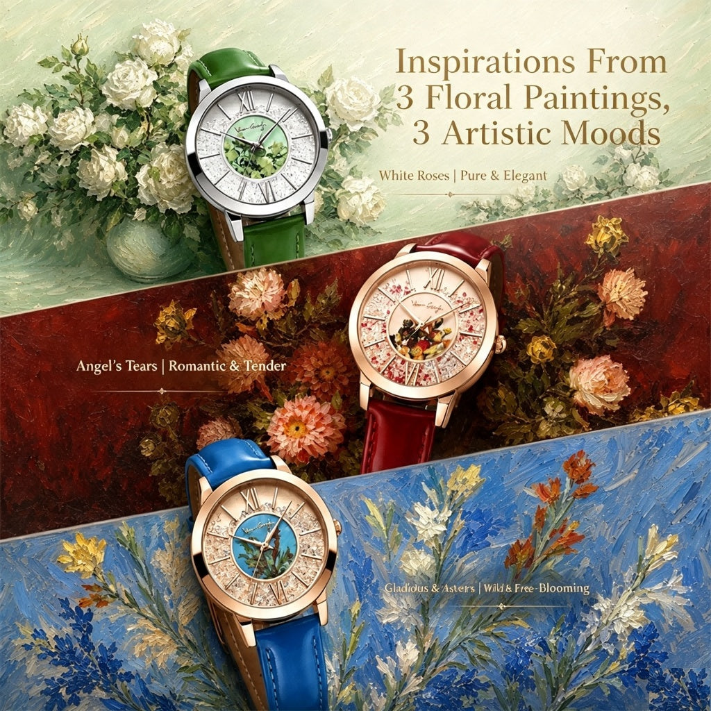 Van Gogh Women's Artistic Quartz Watch Leather Strap Jewelry DealSniper.net