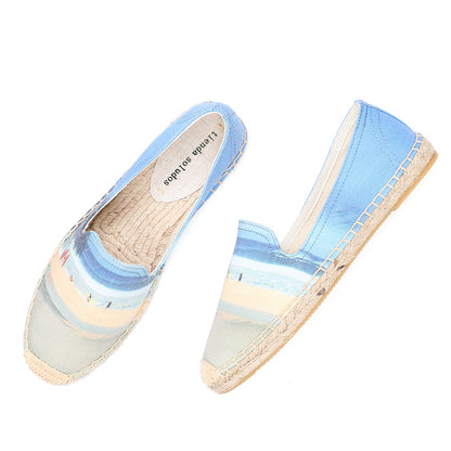 Low-cut Canvas Casual Single Shoes Women Printed Fashion Lazy Women dealsniper-net Shoe tongue beach 35