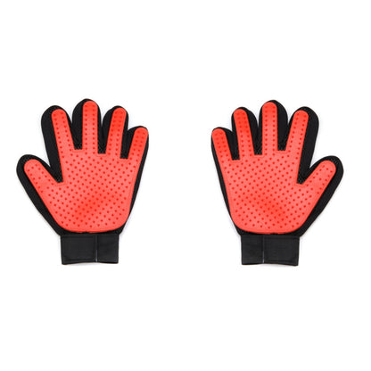 Pet Gloves Cat Petting Gloves Float Hair Cleaning Comb Pets DealSniper.net 1pair Red XKST