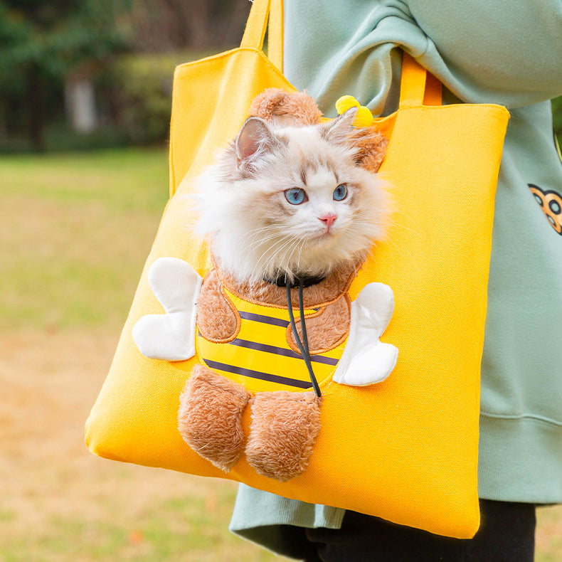 Bee Out Cute Canvas Pet Bag Pets Gym From House