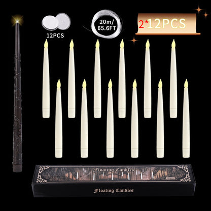 Suspension Remote Control Electronic Candle Christmas Decoration Holiday Set Holidays DealSniper.net Pencil Magic Stick 24 Pack