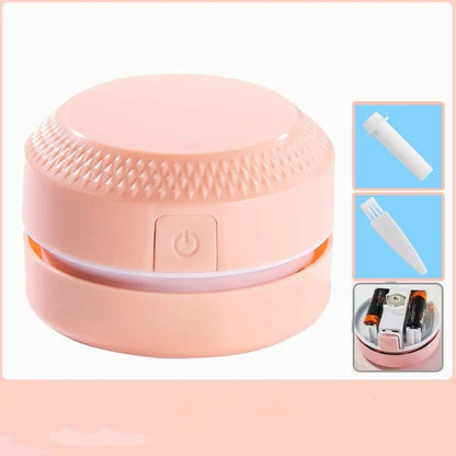 Desktop Vacuum Cleaner Portable For Students Gadgets DealSniper.net Pink
