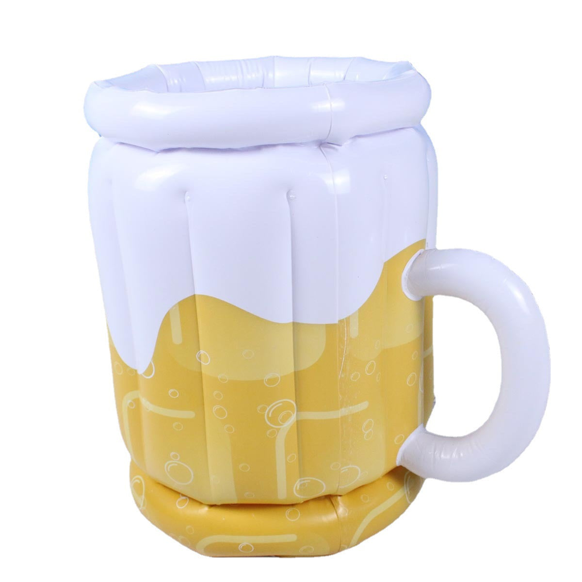 Large Inflatable Beer Mug Cooler Pool Float Drink Cooler For Adults Deals DealSniper.net Yellow