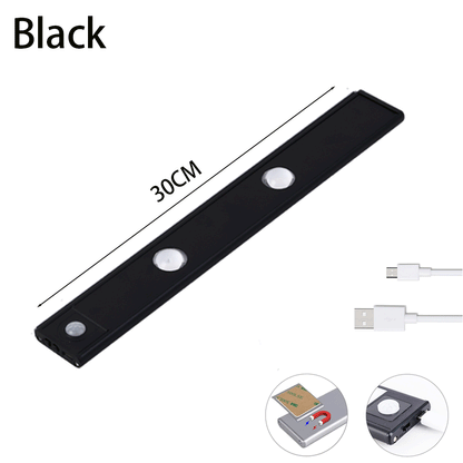 USB LED Night Light Motion Sensor Wireless Thin LED Home DealSniper.net Black 30cm 1PC