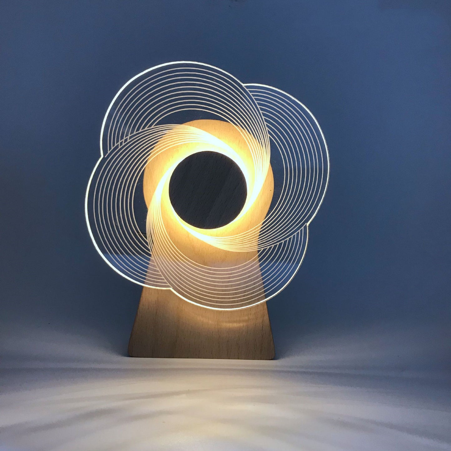 Rotating Windmill Music Night Light Home Decor dealsniper-net Black hole vortex Music rotation USB