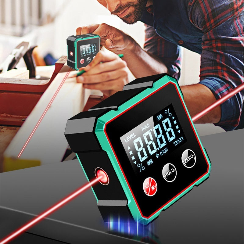 Magnetic Digital Angle Finder With Electronic Laser Gauge Protractor Tools DealSniper.net