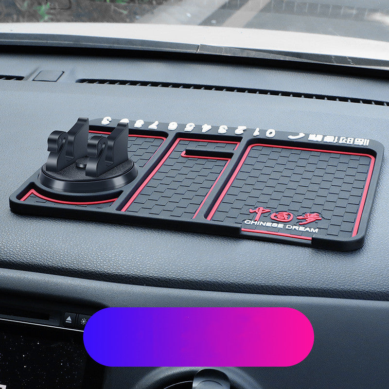 Non-Slip Car Phone Pad For 4-in-1 Car Parking Number Card Anti-Slip Mat Auto Phone Holder Sticky Anti Slide Dash Phone Mount Gadgets dealsniper-net Chinese dream 1PC