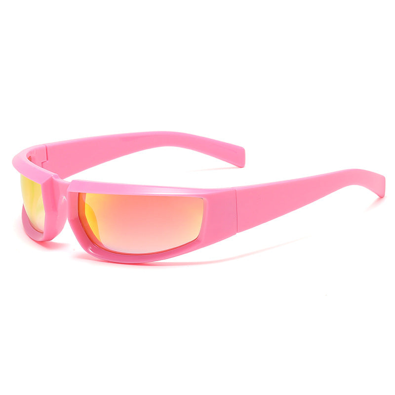 Fashion New Personality Cycling Sports Trend Sunglasses Men Gym From House Pink red mercury C7 No