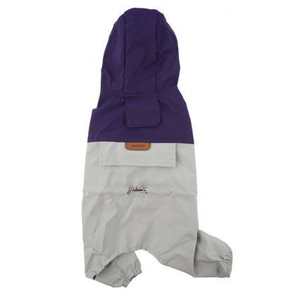 Pet Raincoat Small And Medium Size Dog Clothing Pets DealSniper.net Purple Gray 2XL