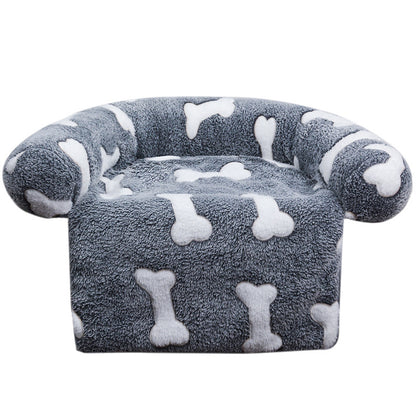 Pet Supplies Plush Kennel Sofa Blanket Pets Gym From House Gray Bone 100x120cm1490G