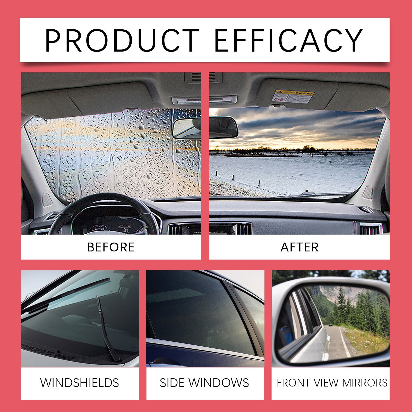 Automotive Oil Film Cleaning Brush, Windshield Cleaner Tool Vehicle Gym From House