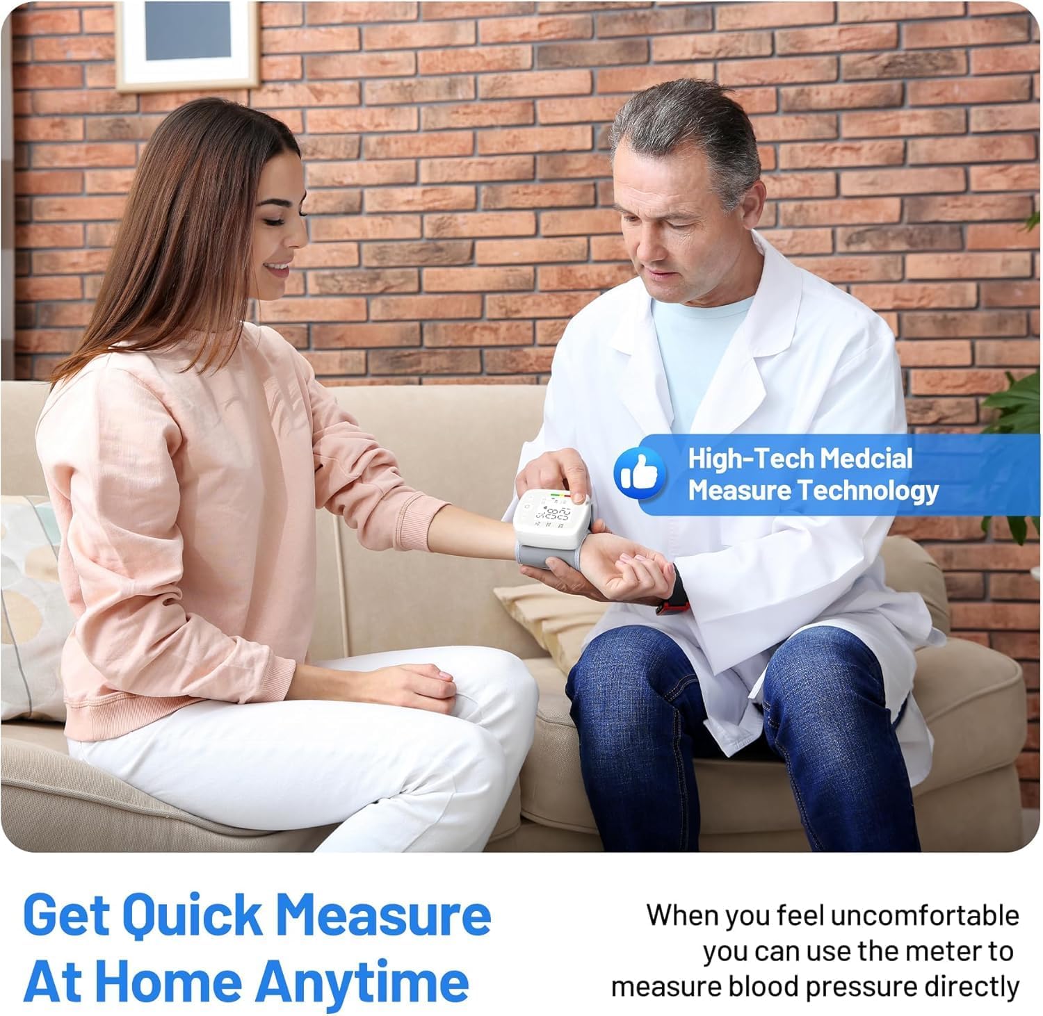 Wrist Blood Pressure Monitor Adjustable Automatic Wrist Cuff Beauty dealsniper-net