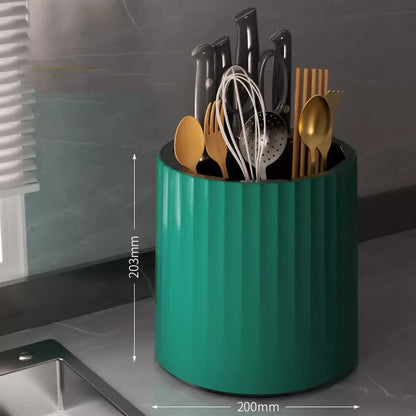 Rotary Kitchen Knife Rest Rack Tool Storage Kitchen DealSniper.net Green